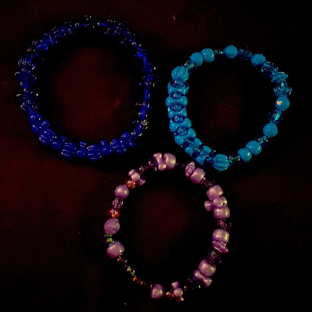 Acrylic bracelets elastic stretchy